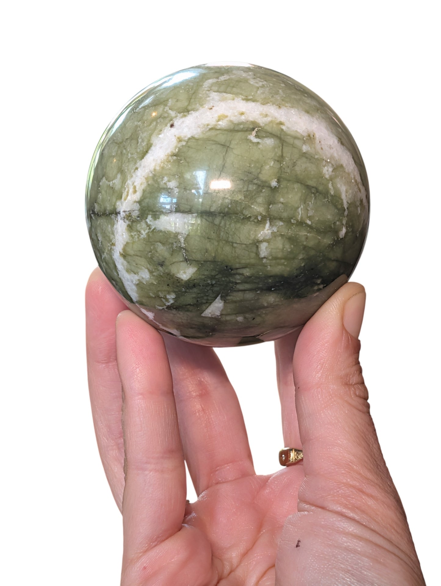Green Serpentine Sphere